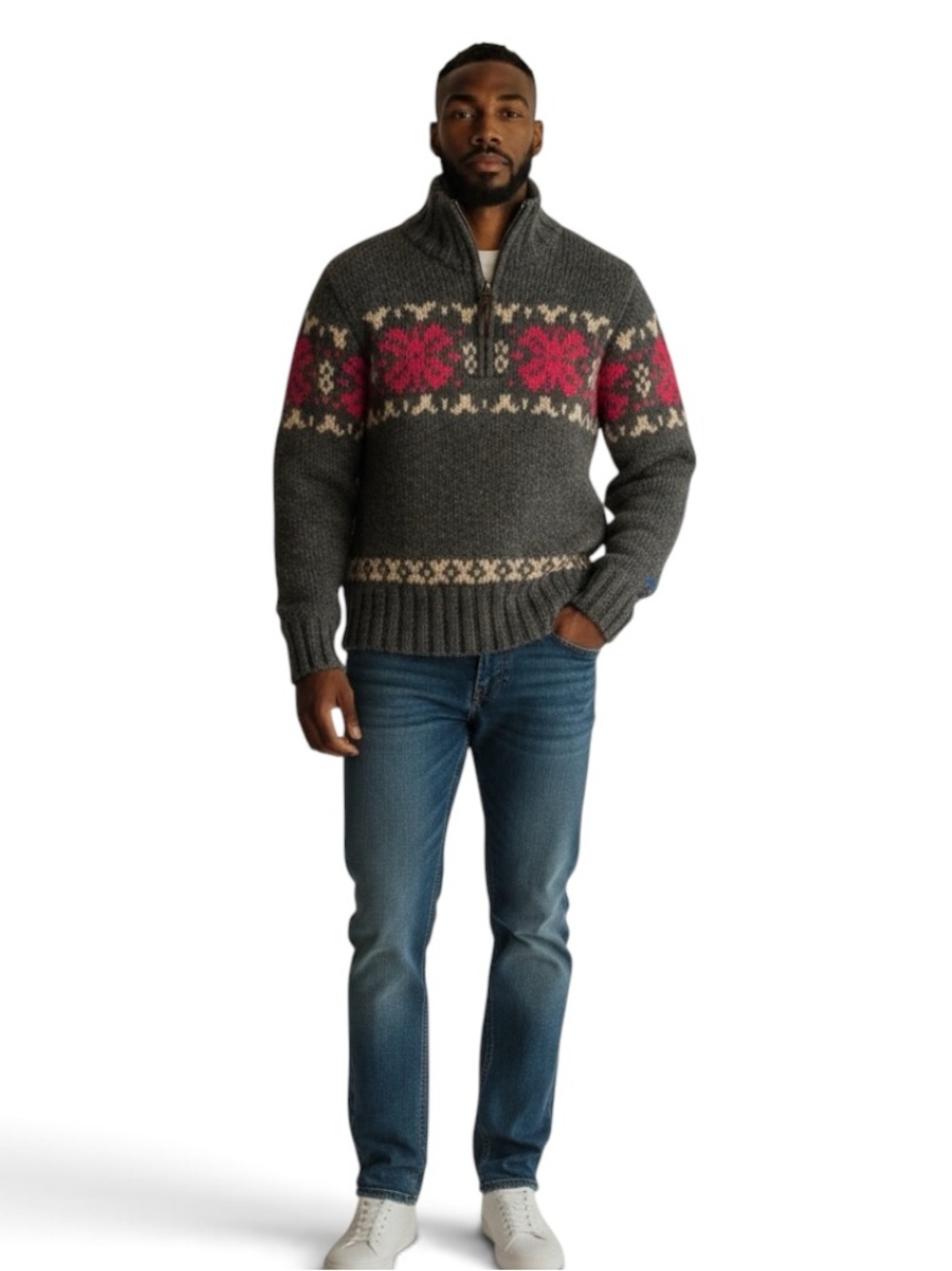 Y2K Vintage 90’s American Eagle Fair Isle Wool Blend Heavy Weight Sweater M